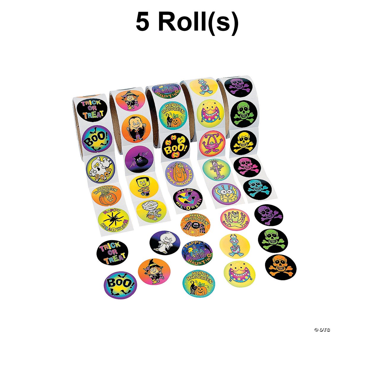 1 1/2" Bulk 500 Pc. Halloween Creatures Roll Sticker Assortment